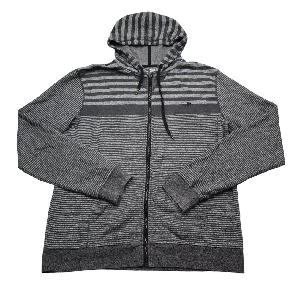Pacsun Hoodie Mens Large Gray Black Zip Up Workwear Outdoor Jacket Coat Pockets